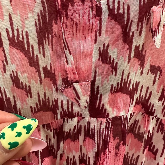 Tuckernuck TEXTURED DIAMOND LONG SLEEVE SALTY PALOMA CAFTAN size Small BNWT - Picture 4 of 11